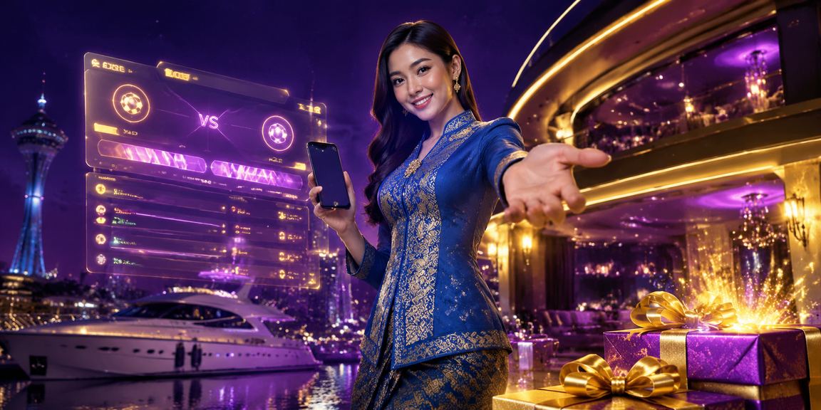 Suasana kasino permainan meja bertema baju kurung di Kuantan Malaysia